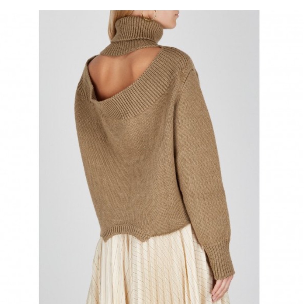 Monse upside down sweater in camel